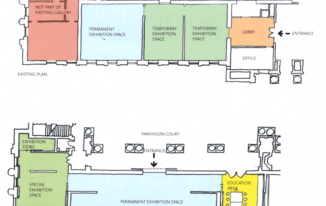 IELTS Writing Task 1 - Floor plans for art gallery redevelopment